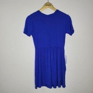 Velvet Touch Blue Jersey Knit Dress
